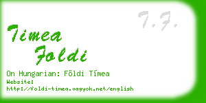 timea foldi business card